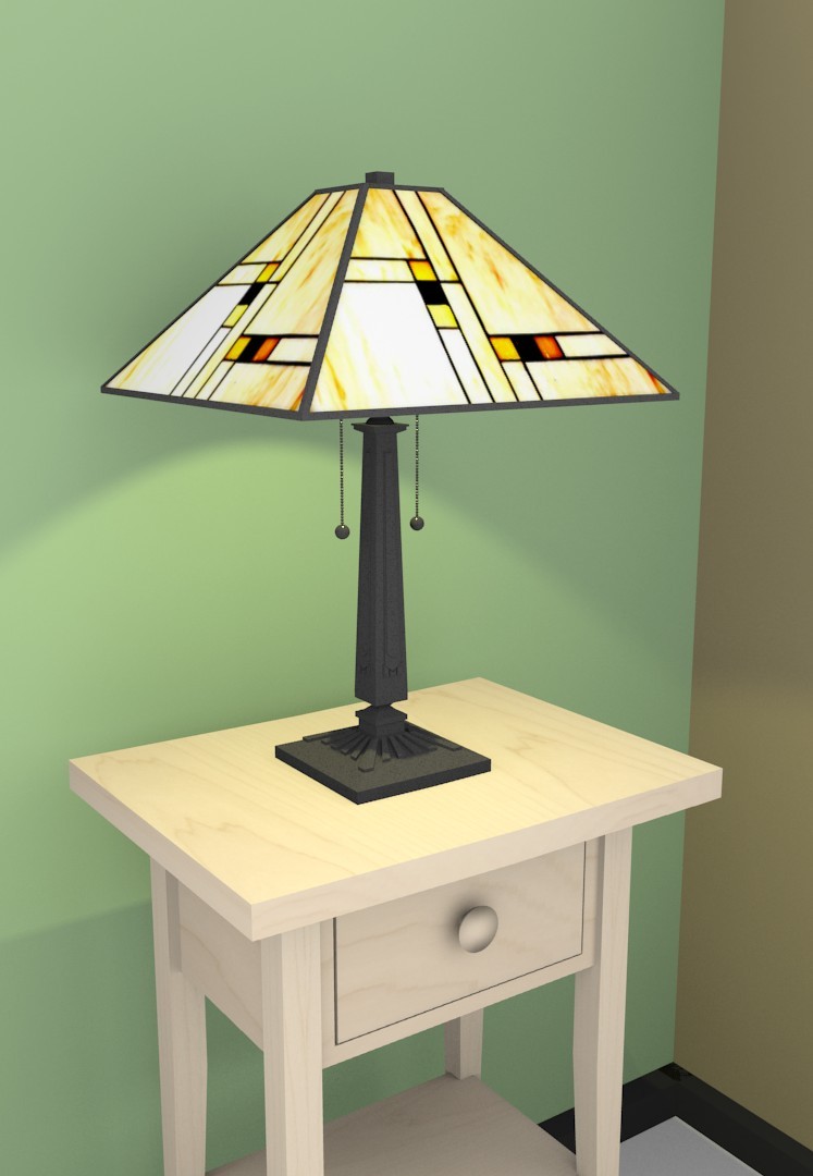 Mission Style Tiffany Table Lamp preview image 1
